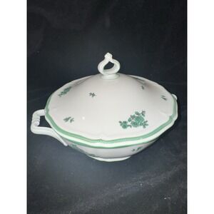 Vintage Rosenthal Germany Chippendale Green Bloom Porcelain Covered Tureen